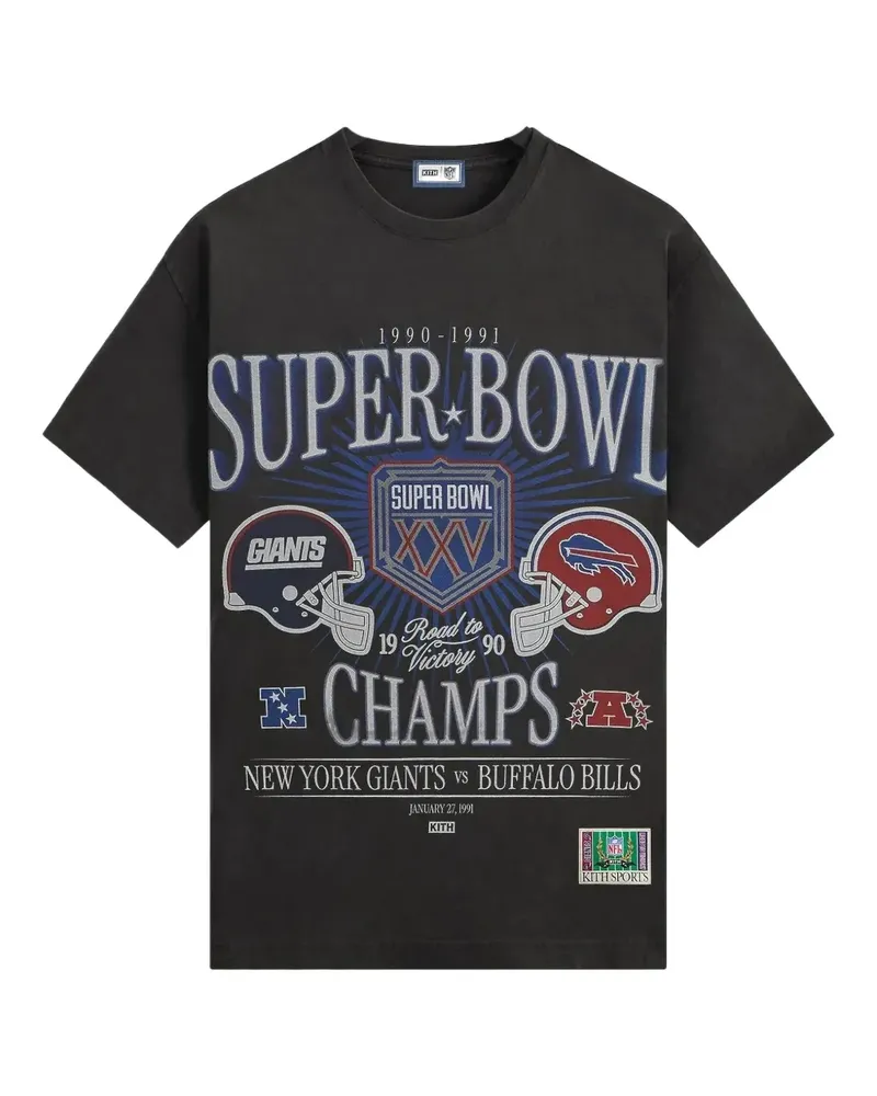 KITH NFL Super Bowl Vintage Bishop T-Shirt - Schwarz Schwarz