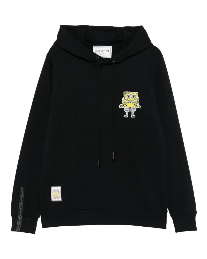 Iceberg x SpongeBob Hoodie mit grafischem Print - Schwarz Schwarz