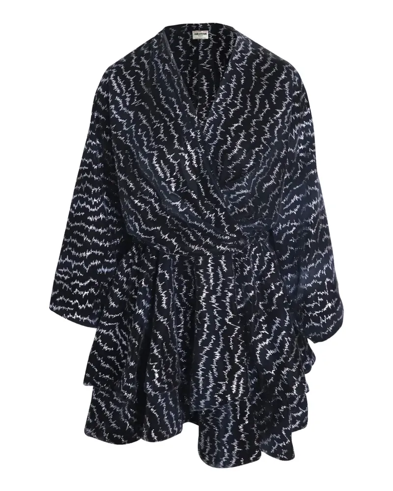 Zadig & Voltaire 2018-2019 ruffled velour mini dress - Schwarz Schwarz