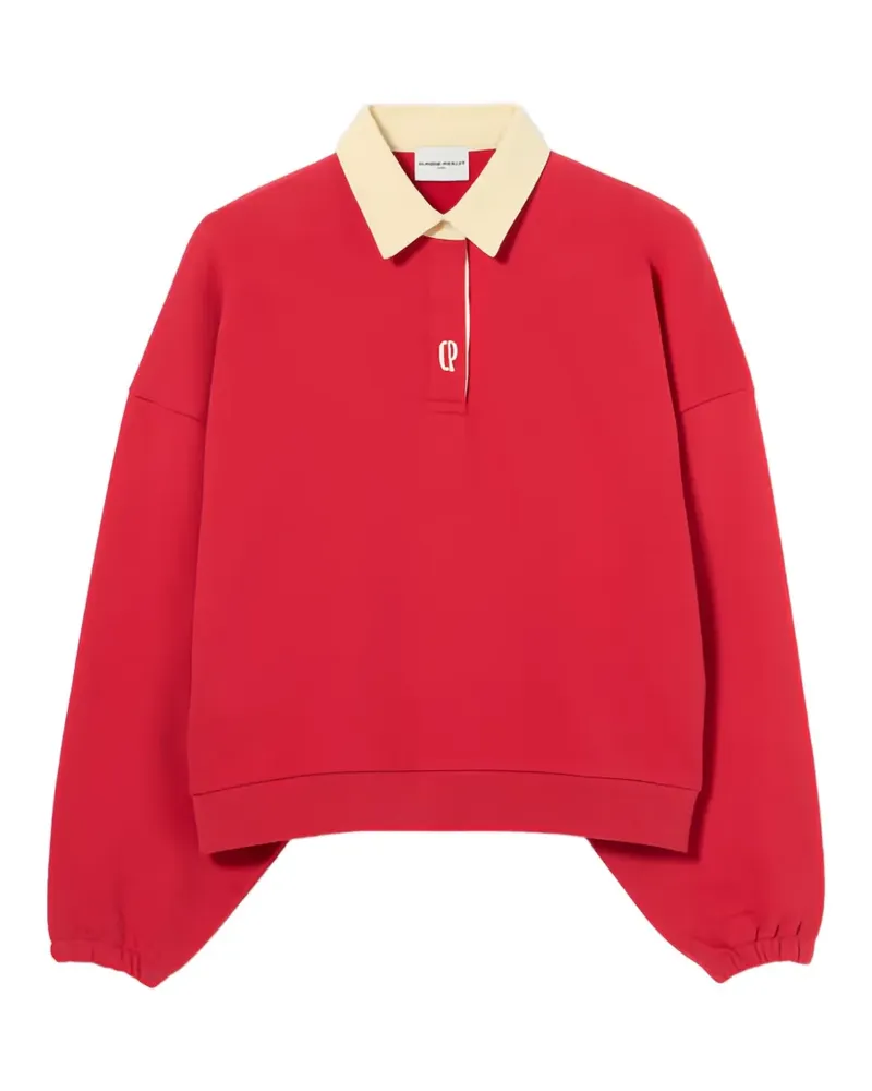 Claudie Pierlot Sweatshirt mit Logo-Stickerei - Rot Rot
