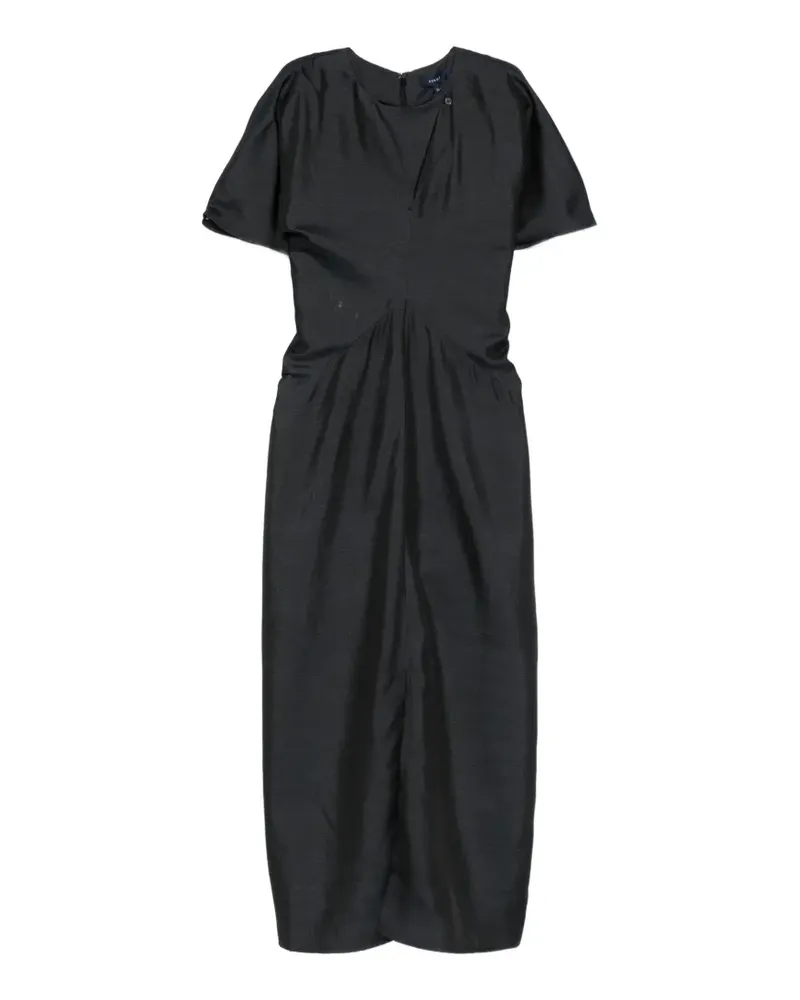 Soeur Ella Midikleid mit V-Ausschnitt - Schwarz Schwarz