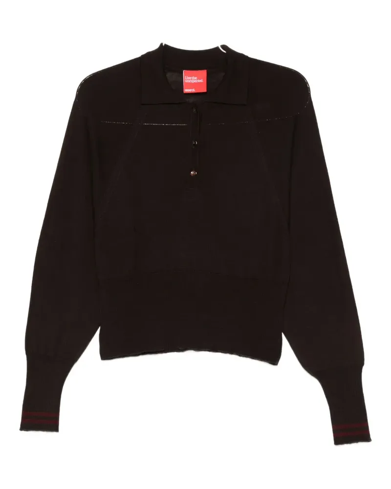 ..,merci Poloshirt mit Knopfleiste - Braun Braun