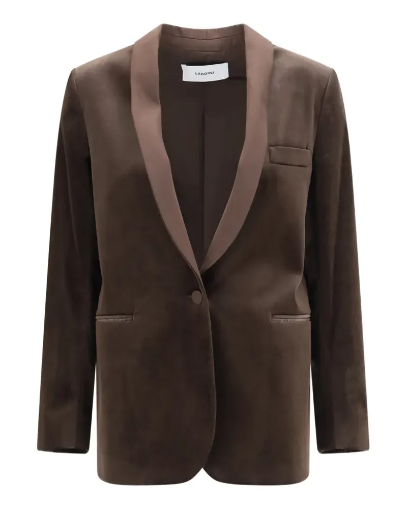 LARDINI velvet shawl-lapel jacket - Braun Braun