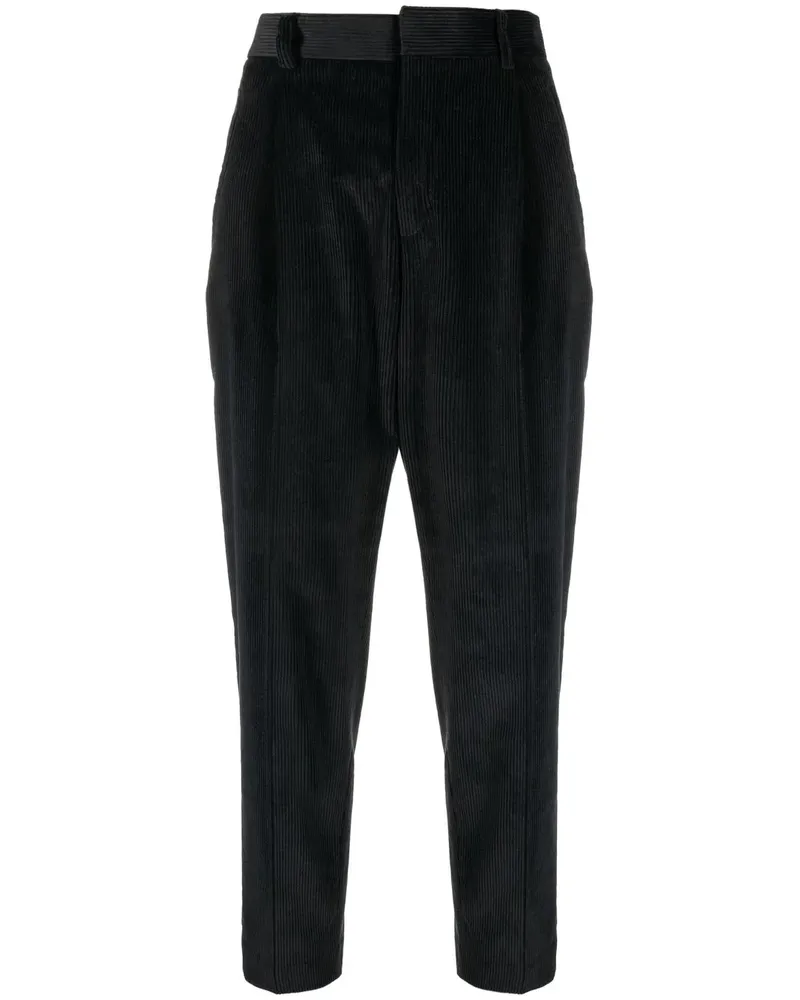 Woolrich Cropped-Hose aus Cord - Schwarz Schwarz