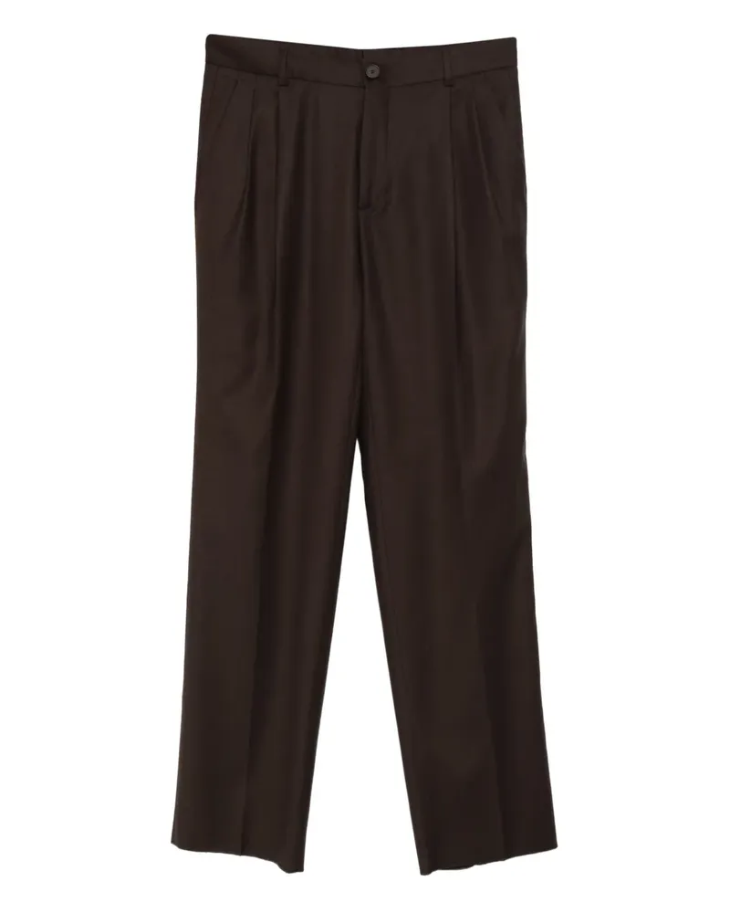 Manuel Ritz pleated trousers - Braun Braun