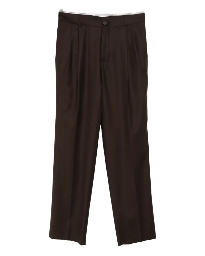Manuel Ritz pleated trousers - Braun Braun