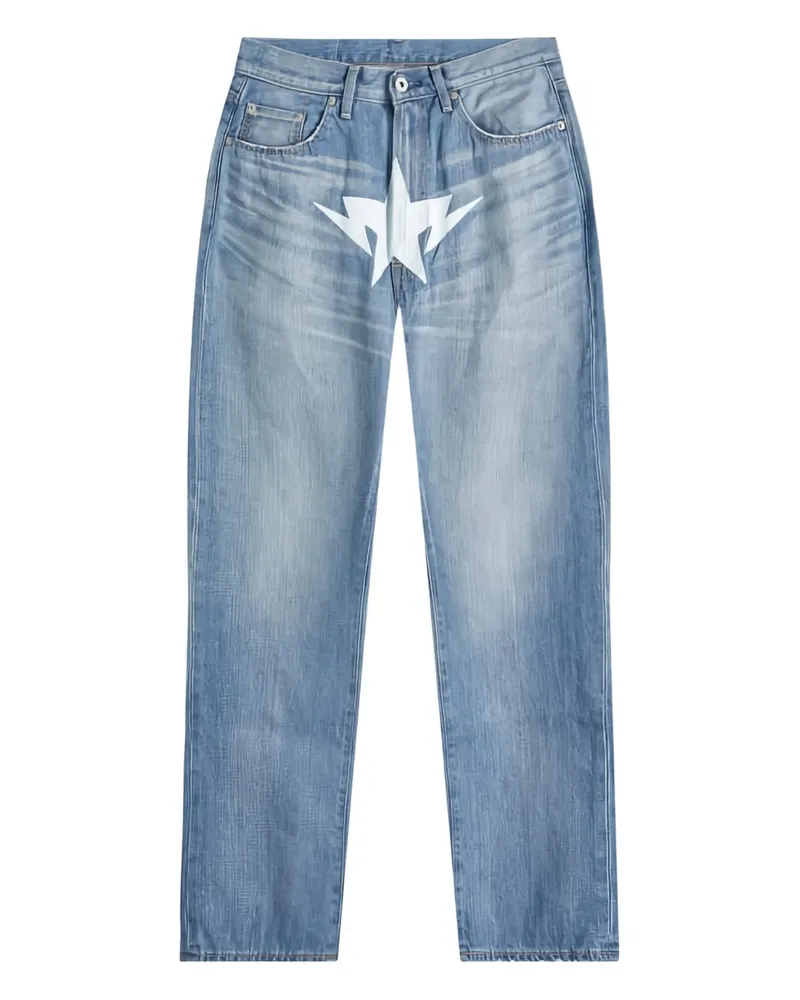 BAPE Jeans mit Stern-Print - Blau Blau