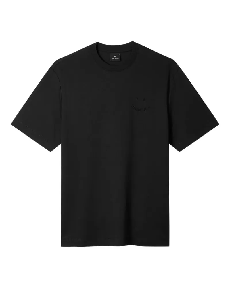 Paul Smith logo-embroidered T-shirt - Schwarz Schwarz
