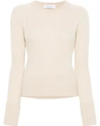 Blumarine Pullover mit Zopfmuster Nude