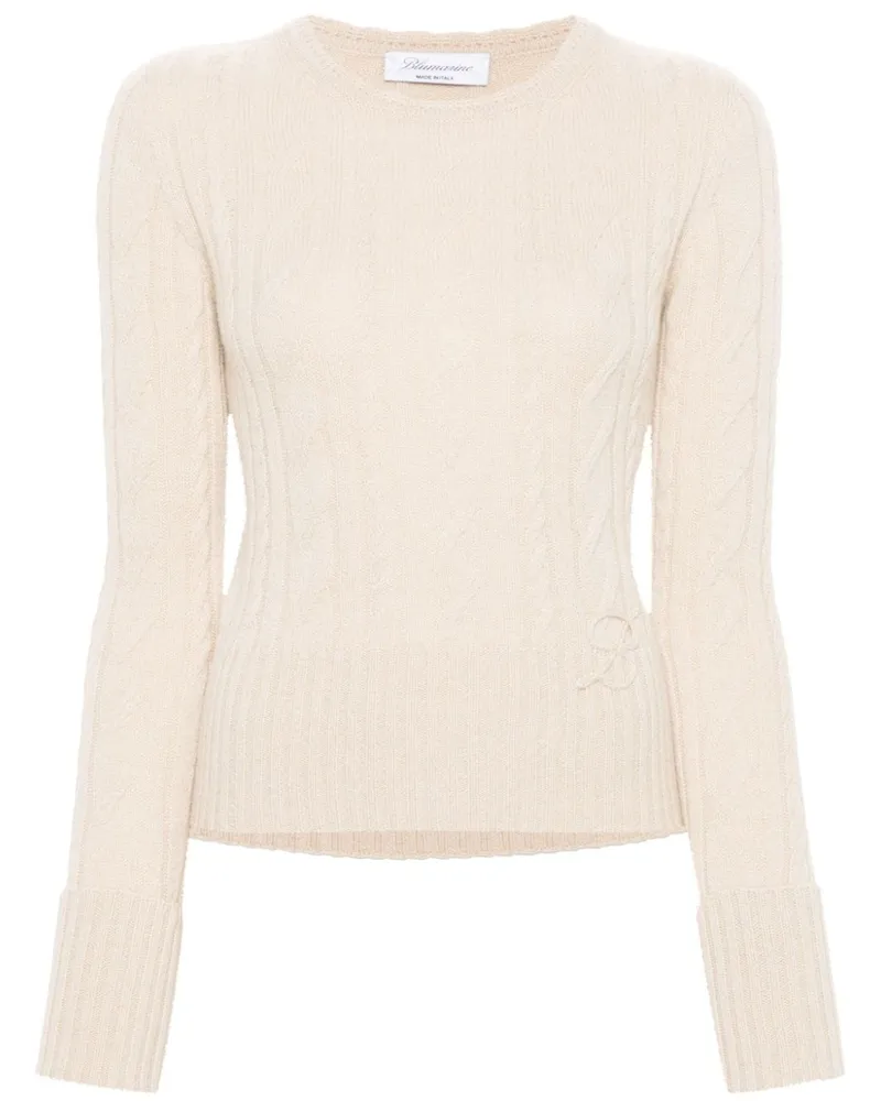 Blumarine cable-knit Pullover Nude