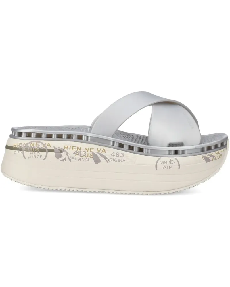 Premiata Moura Pantoletten - Silber Silber