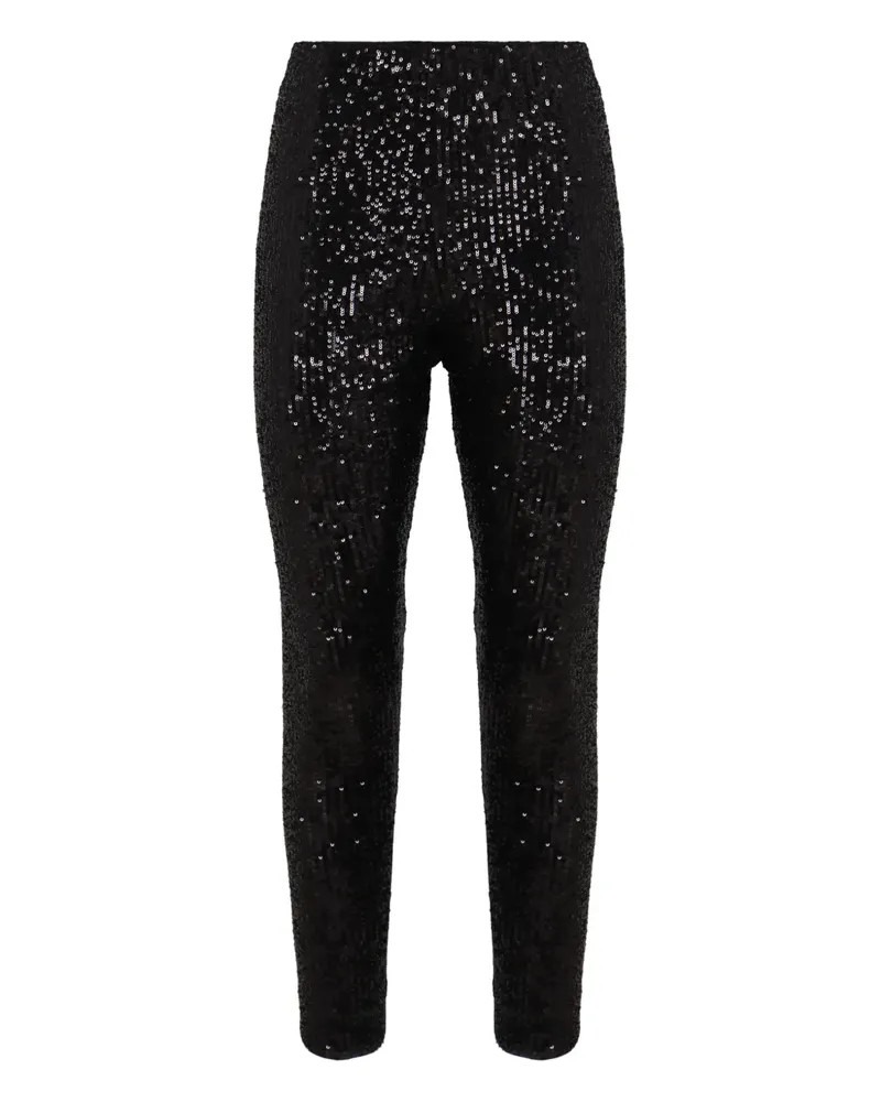 Max Mara sequin-embroidered leggings - Schwarz Schwarz