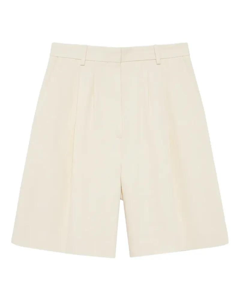 Anine Bing Brice pleated shorts - Nude Nude
