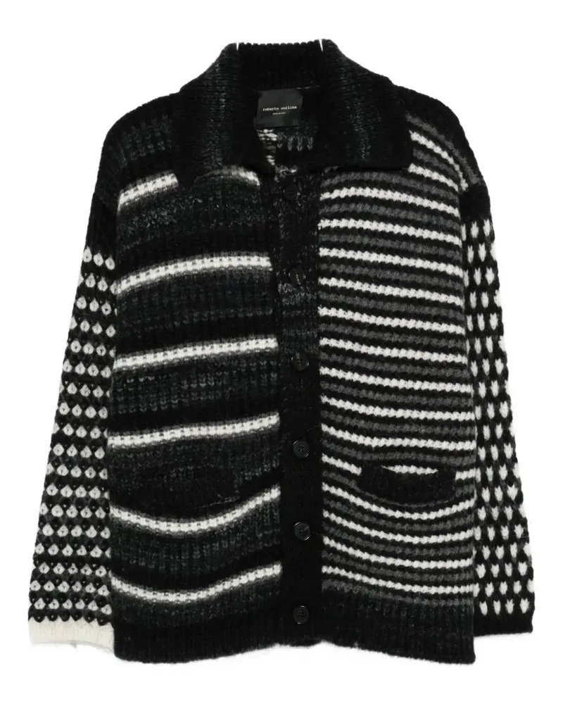 Roberto Collina striped cardigan - Schwarz Schwarz