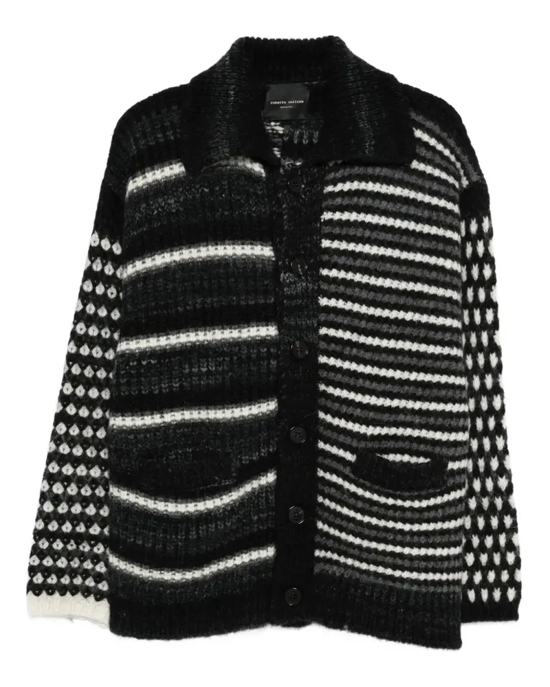 Roberto Collina striped cardigan - Schwarz Schwarz
