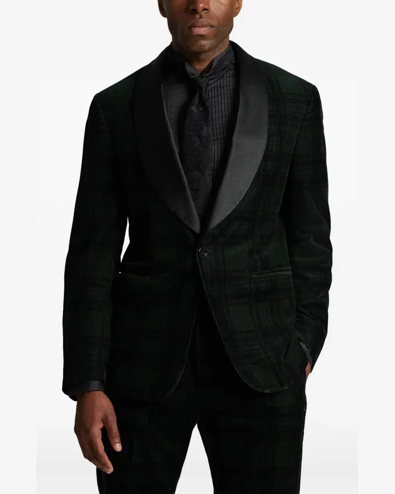 Ralph Lauren Smoking-Jacke aus Cord mit Schalkragen - Grün Grün