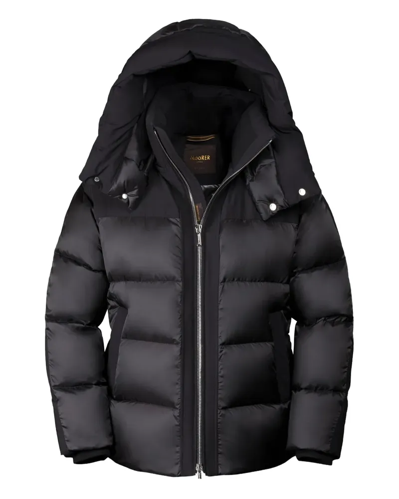 MOORER AGORDO-SHK hooded padded jacket - Schwarz Schwarz