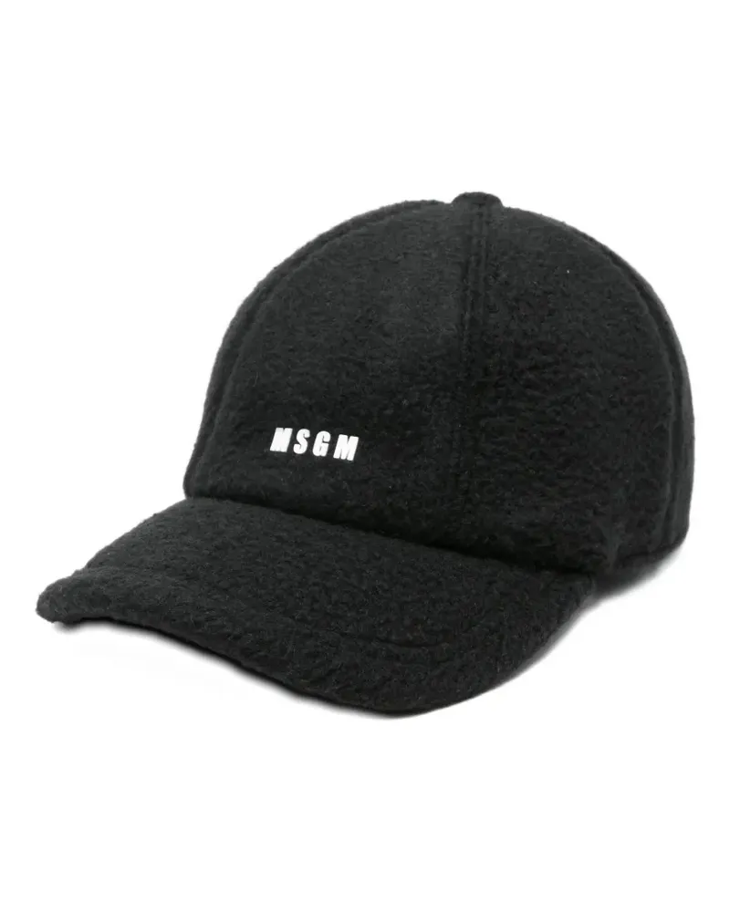 MSGM logo-embossed baseball cap - Schwarz Schwarz