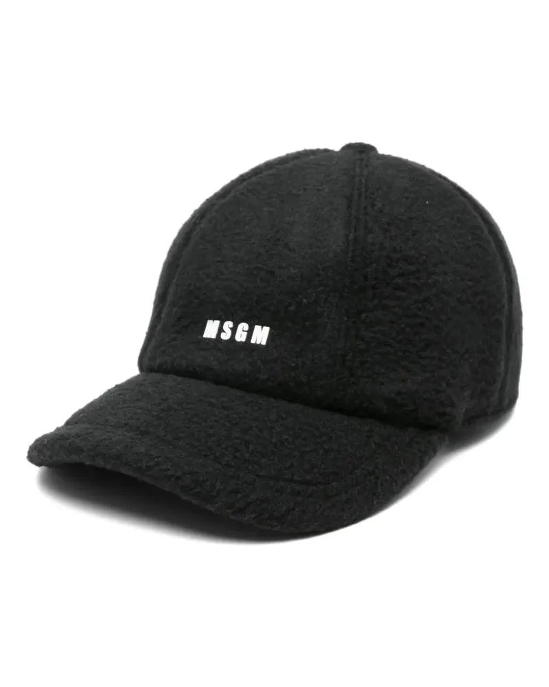 MSGM Baseballkappe mit Logo-Prägung - Schwarz Schwarz