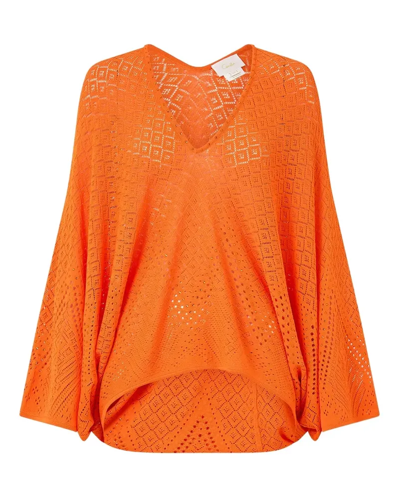 Camilla Basked In Baroque Bluse - Orange Orange