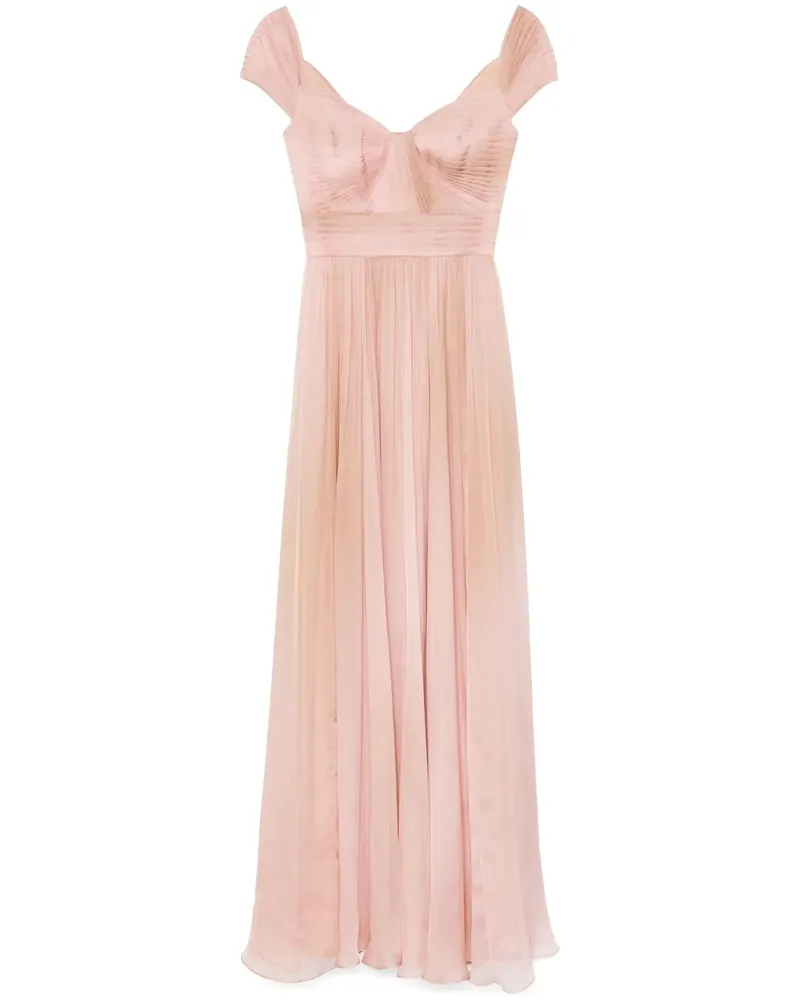 Elie Saab Abendkleid mit Falten - Rosa Rosa
