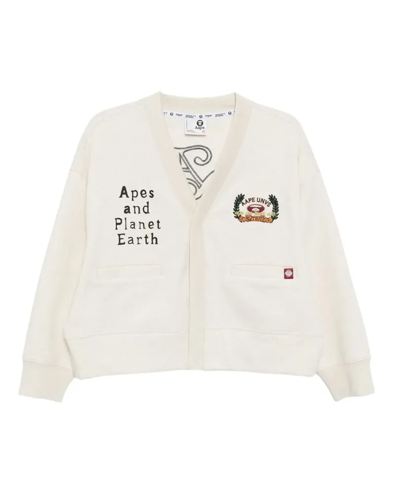 BAPE Cardigan mit Logo-Stickerei - Nude Nude