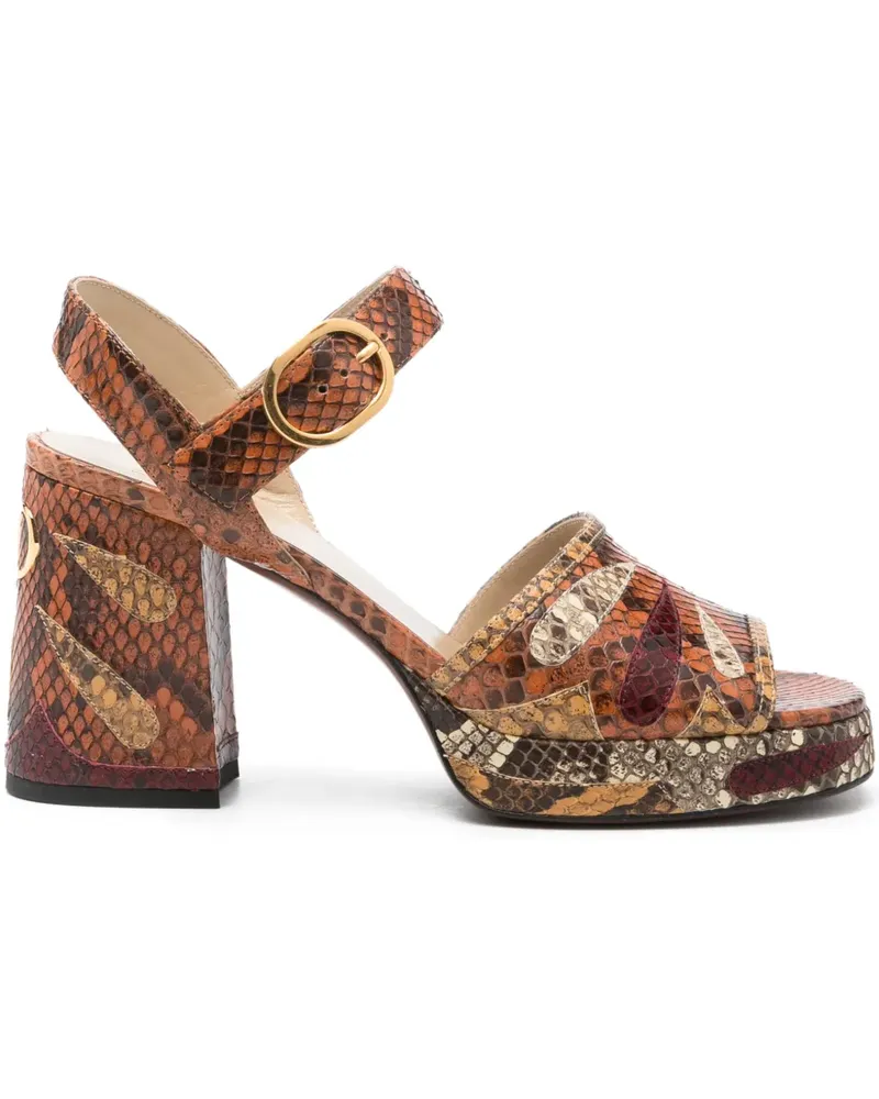 Valentino Garavani VLogo Signature Plateau-Sandalen 90mm - Braun Braun