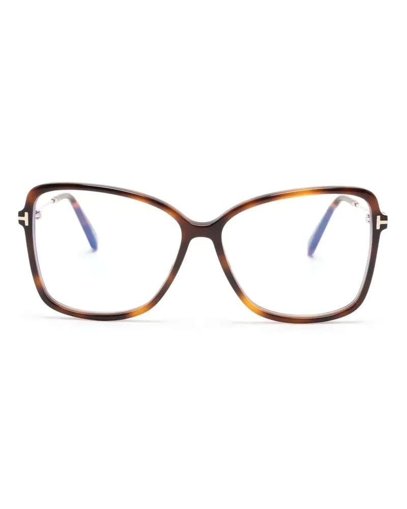Tom Ford Butterfly-Sonnenbrille in Schildpattoptik - Braun Braun