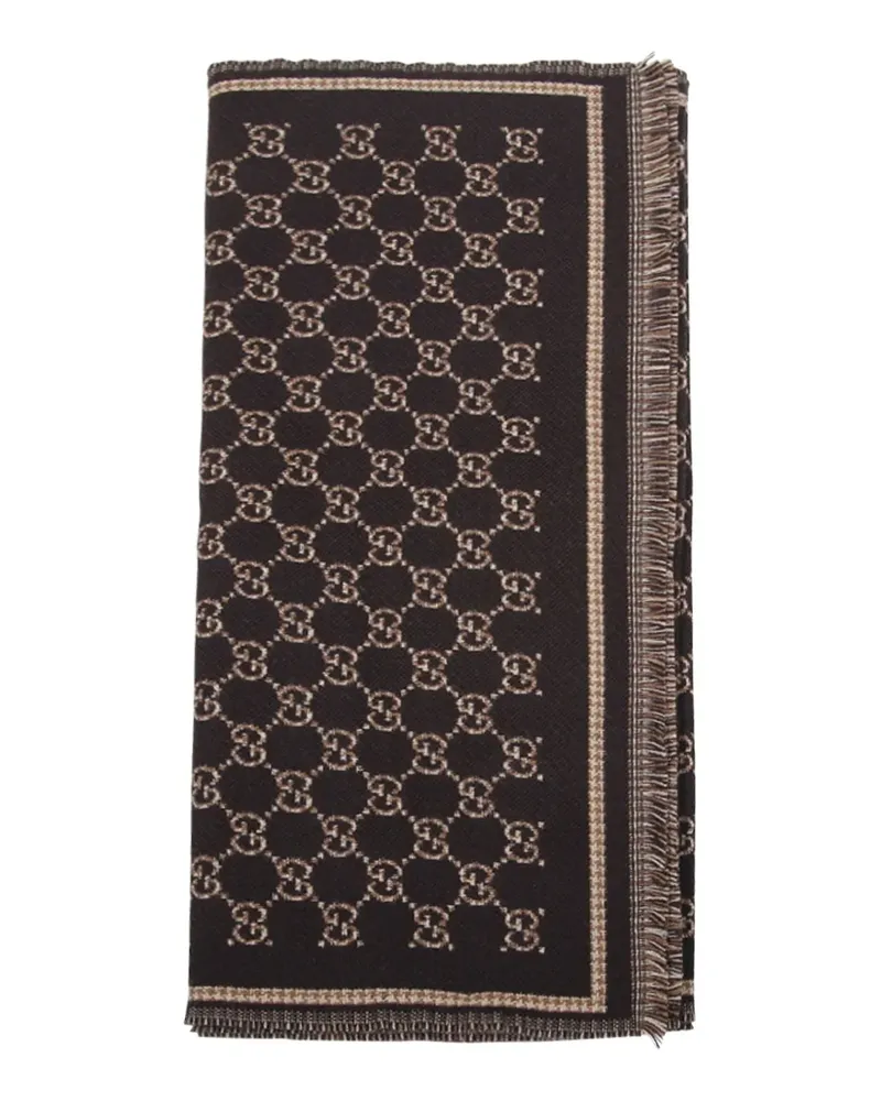 Gucci Schal mit GG-Muster - Braun Braun