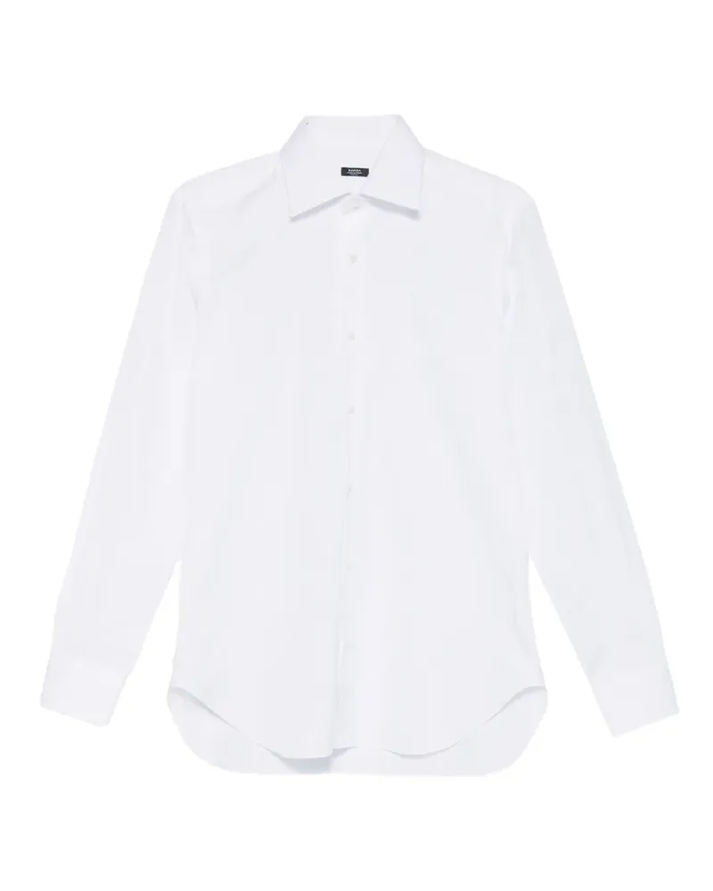 BARBA curved hem shirt - Weiß Weiß