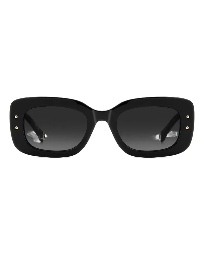 Carolina Herrera New York Sonnenbrille mit eckigem Gestell - Schwarz Schwarz