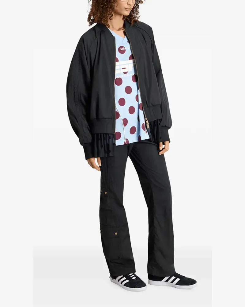 adidas layered bomber jacket - Schwarz Schwarz