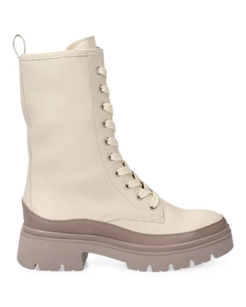 Gabor lace-up platform boots - Nude Nude