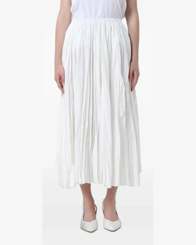 MEIMEIJ plissé-effect maxi skirt - Weiß Weiß