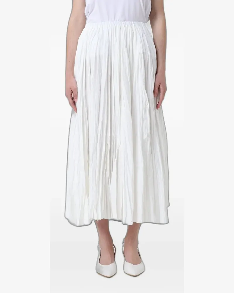 MEIMEIJ plissé-effect maxi skirt - Weiß Weiß