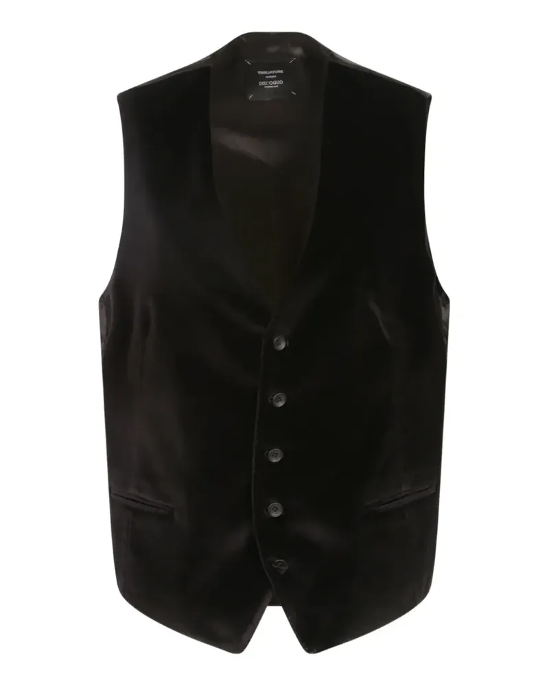 Tagliatore velvet waistcoat - Schwarz Schwarz