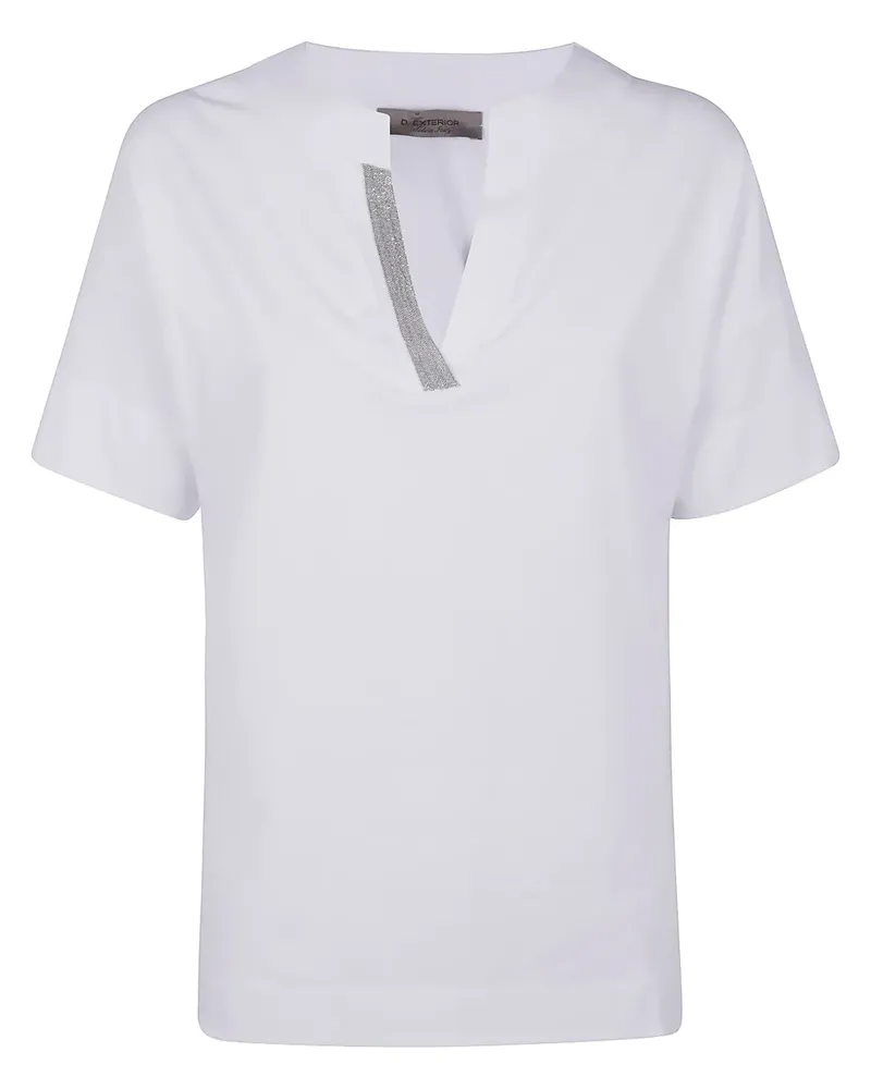 D.EXTERIOR Poloshirt aus Jersey - Weiß Weiß