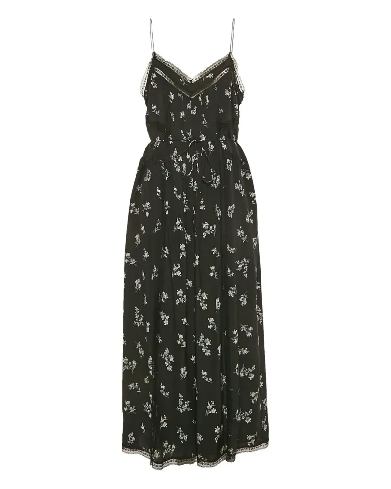 Zimmermann 2010s Jumpsuit mit Blumenspitze - Schwarz Schwarz