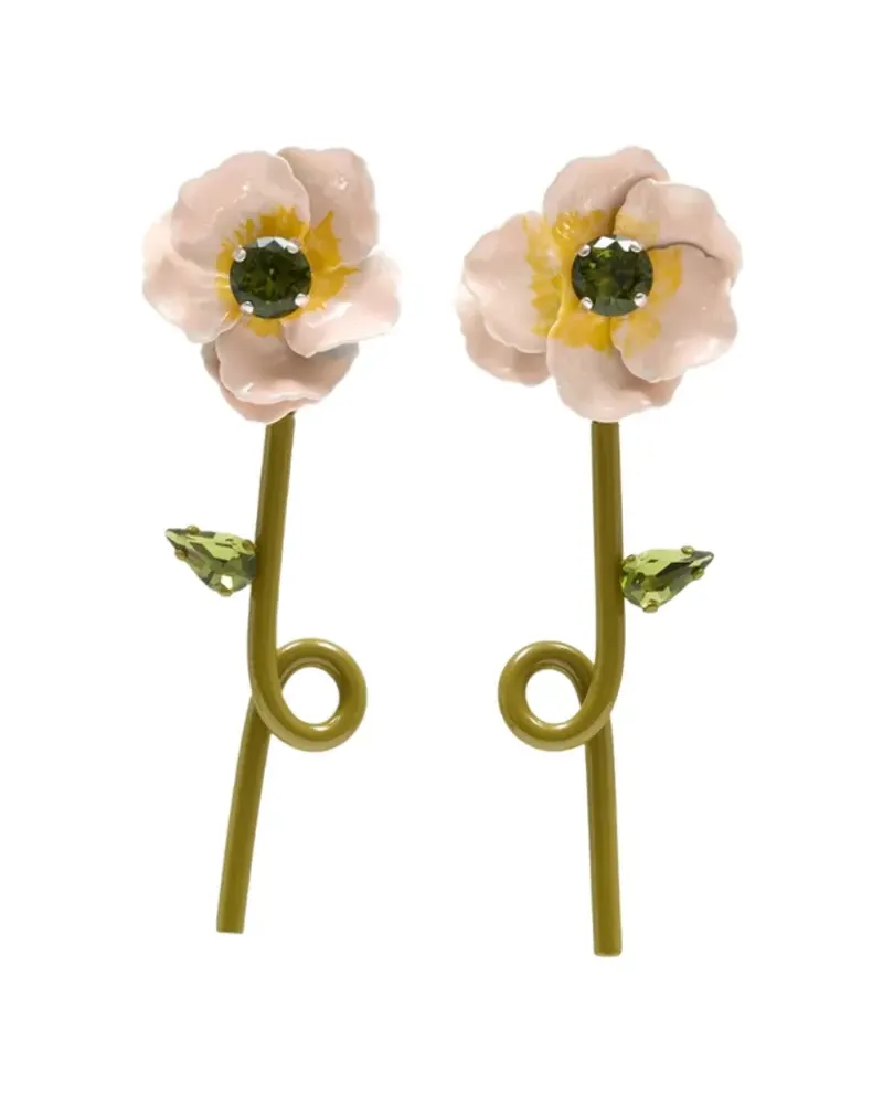 Simone Rocha Blooming Poppy earrings - Grün Grün