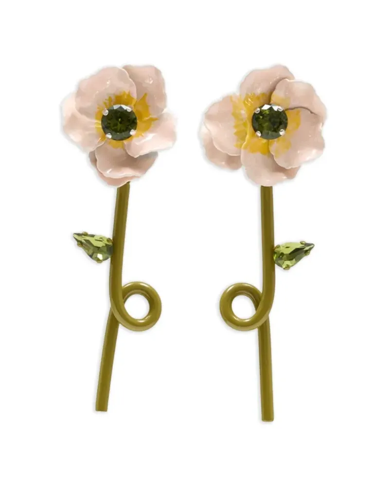 Simone Rocha Blooming Poppy earrings - Grün Grün