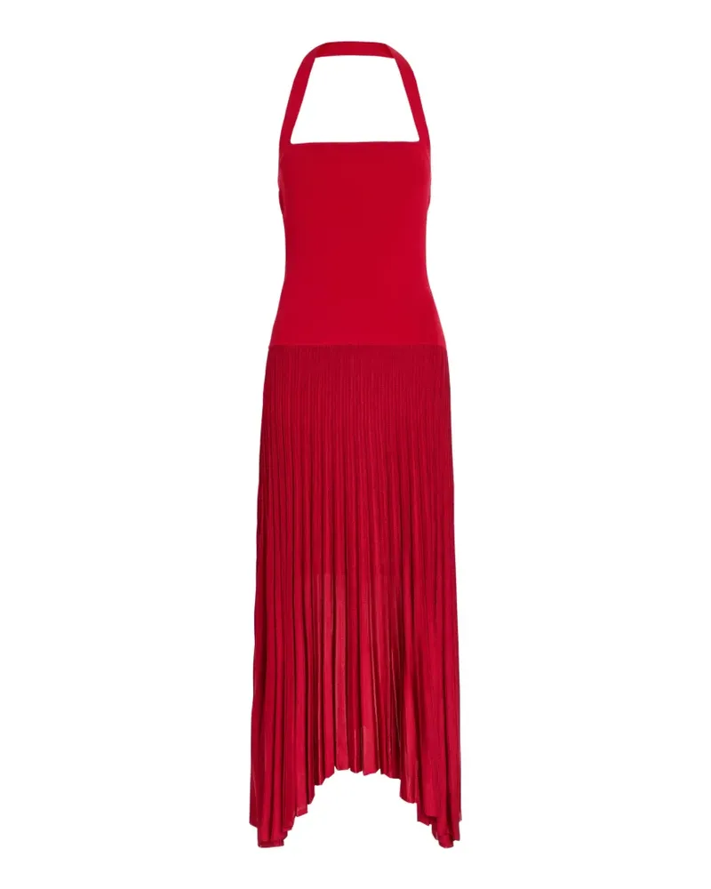 Maria Mcmanus halterneck pleated dress - Rot Rot