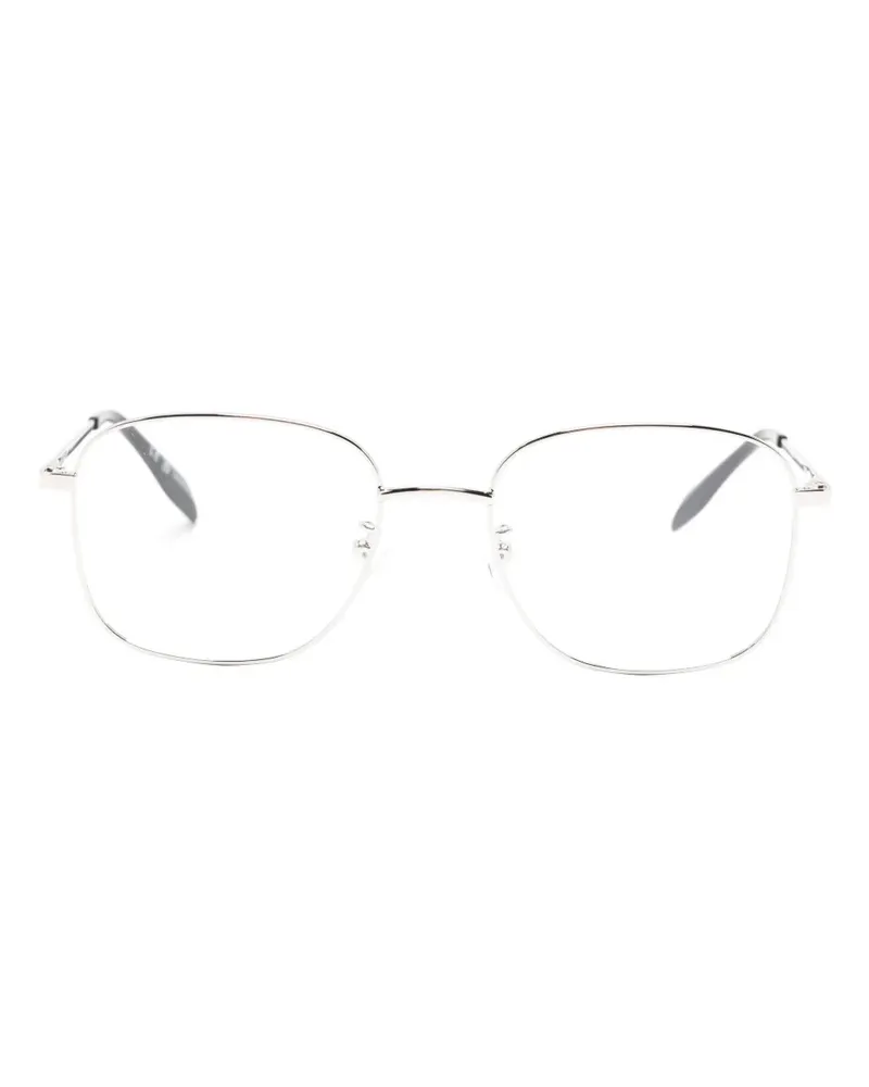 Alexander McQueen Brille mit eckigem Gestell - Silber Silber
