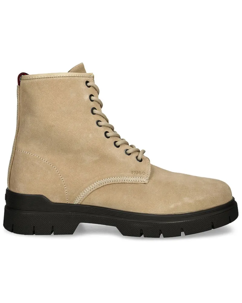 HUGO BOSS Stiefel mit Logo-Prägung - Nude Nude