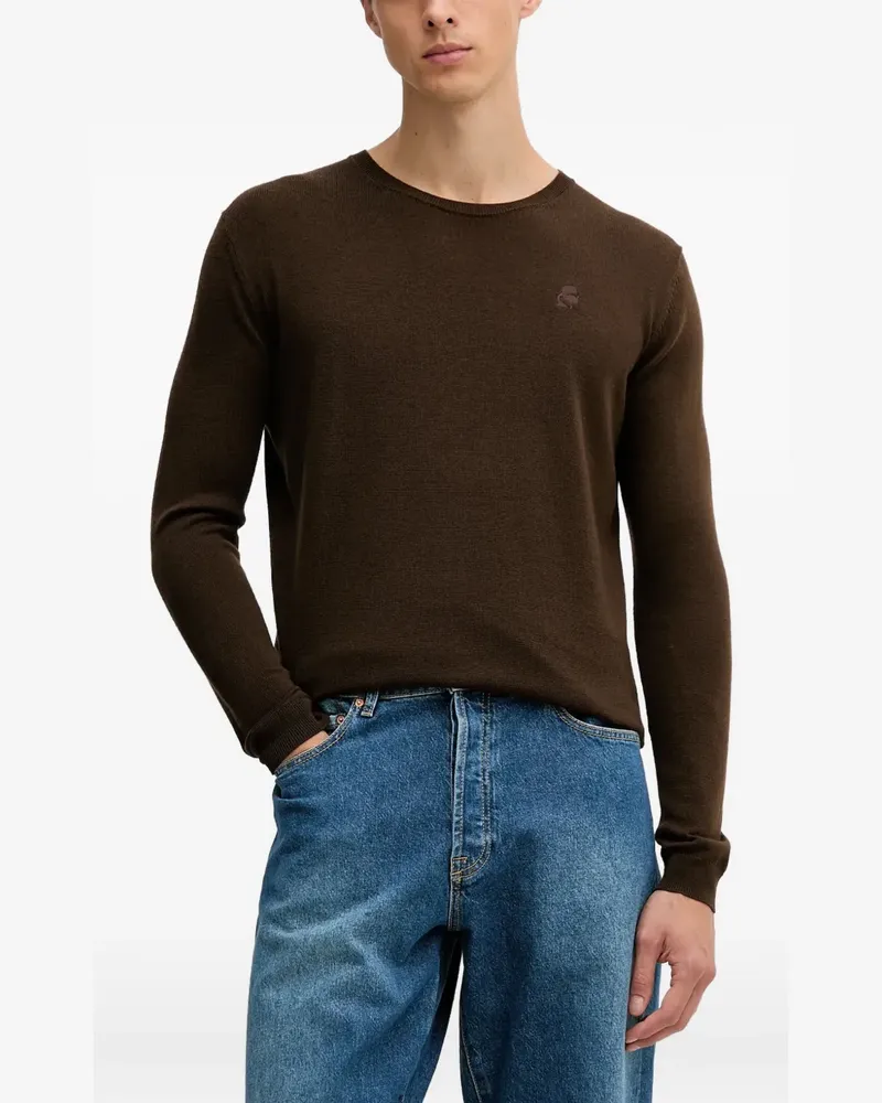 Karl Lagerfeld Pullover mit rundem Ausschnitt - Braun Braun