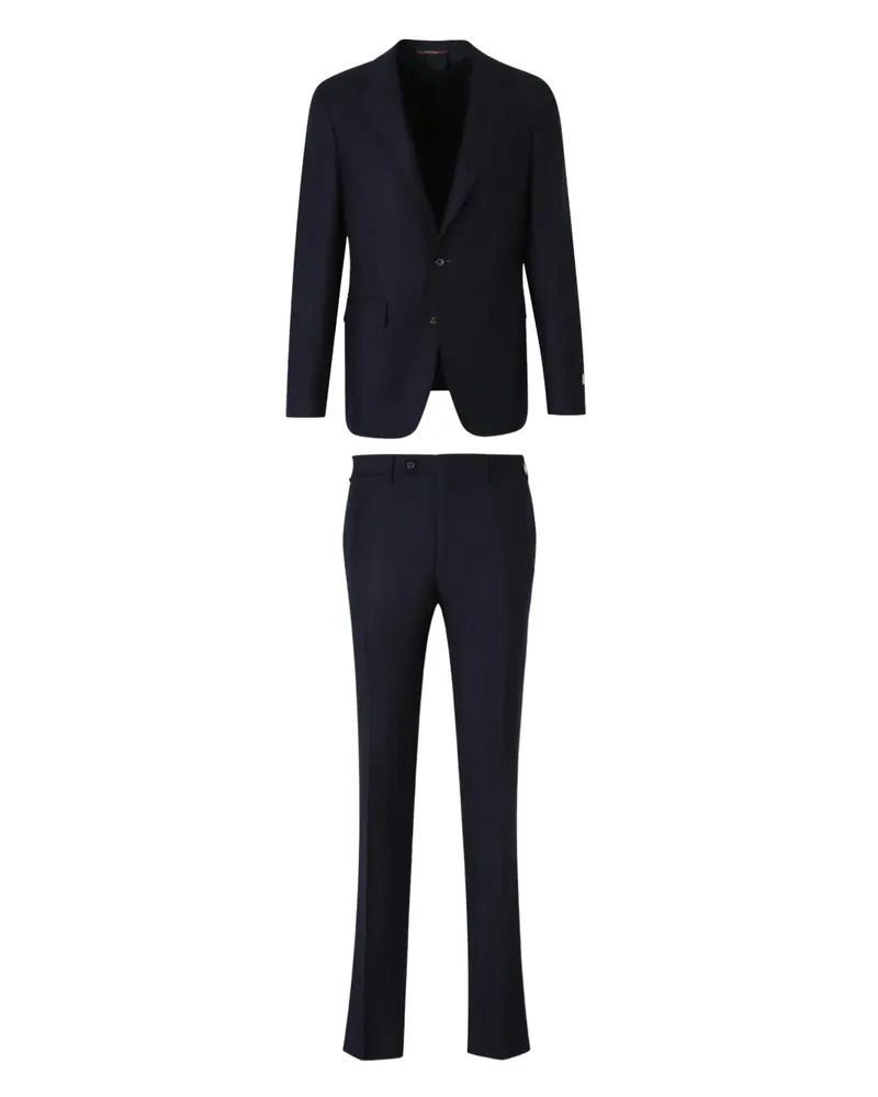 Canali Einrehiger Anzug mit Nadelstreifen - Blau Blau