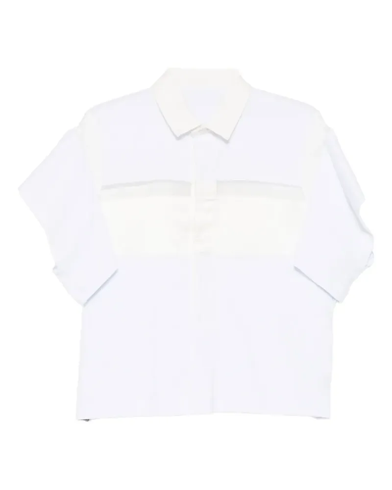 Sacai Hemd mit Sheer-Effekt - Weiß Weiß