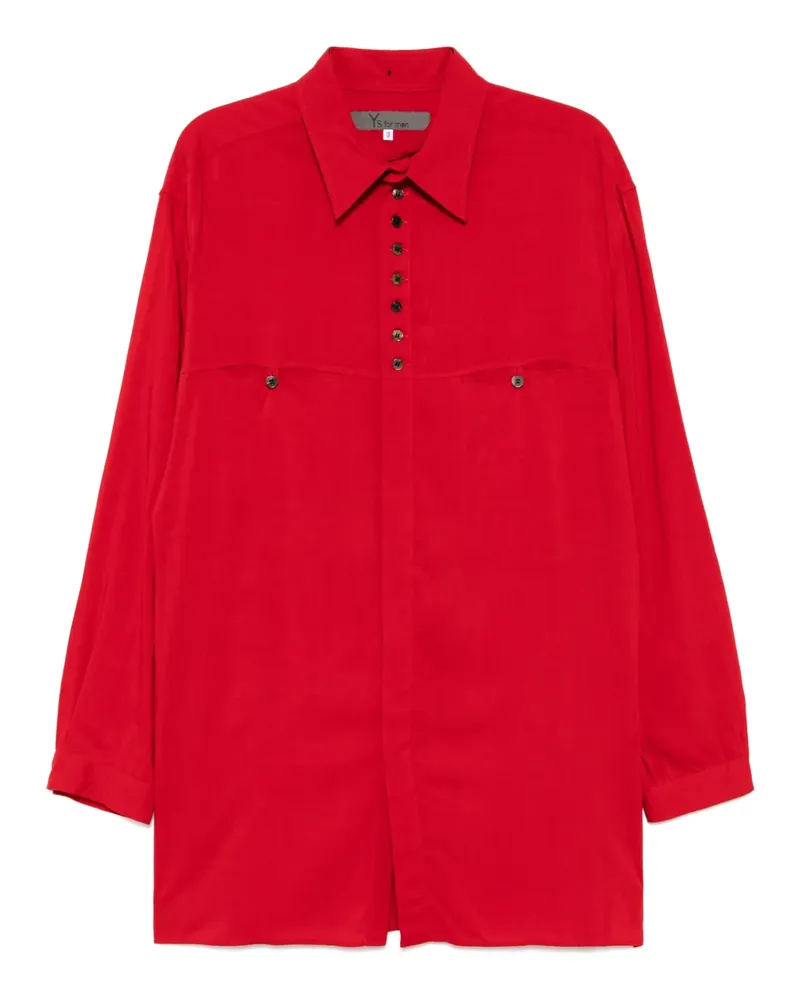 Yohji Yamamoto Klassisches Hemd - Rot Rot
