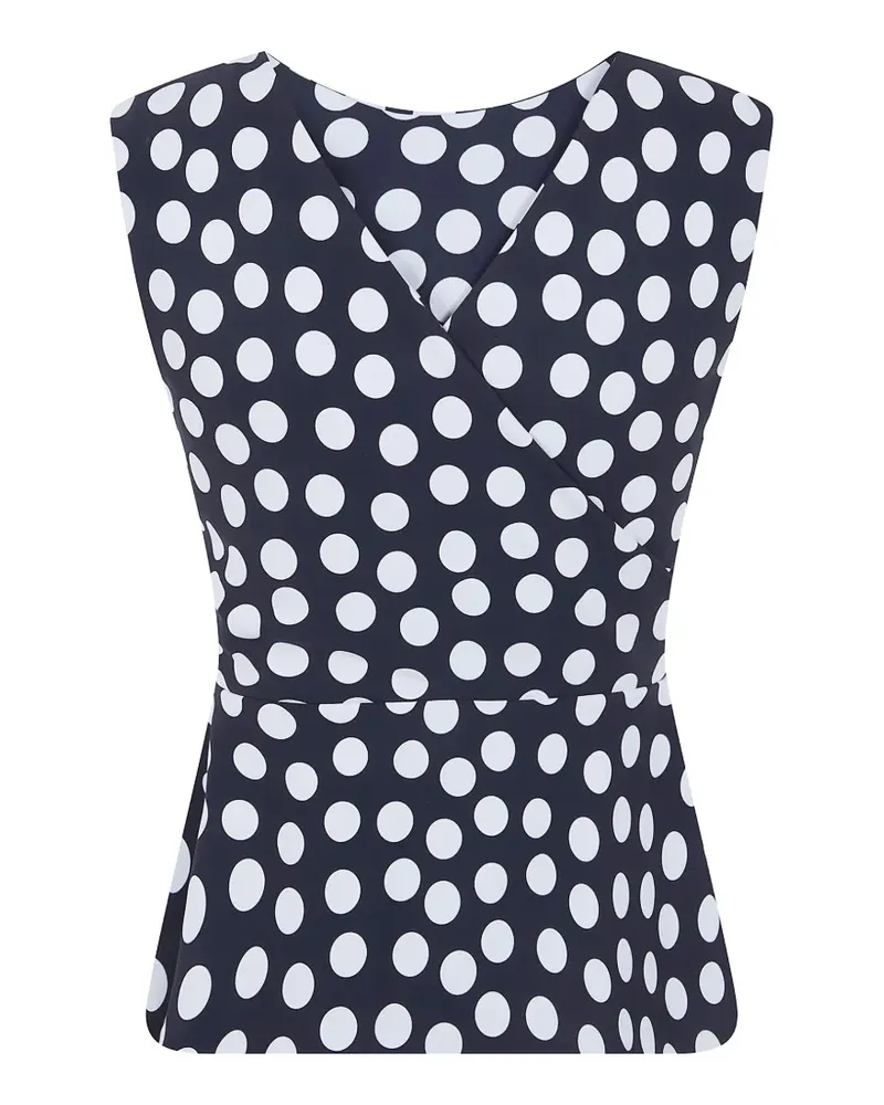 Chiara Boni polka-dot wrap top - Blau Blau