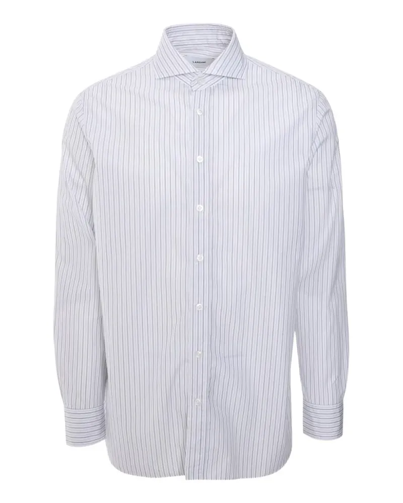 LARDINI pinstripe-pattern shirt - Weiß Weiß