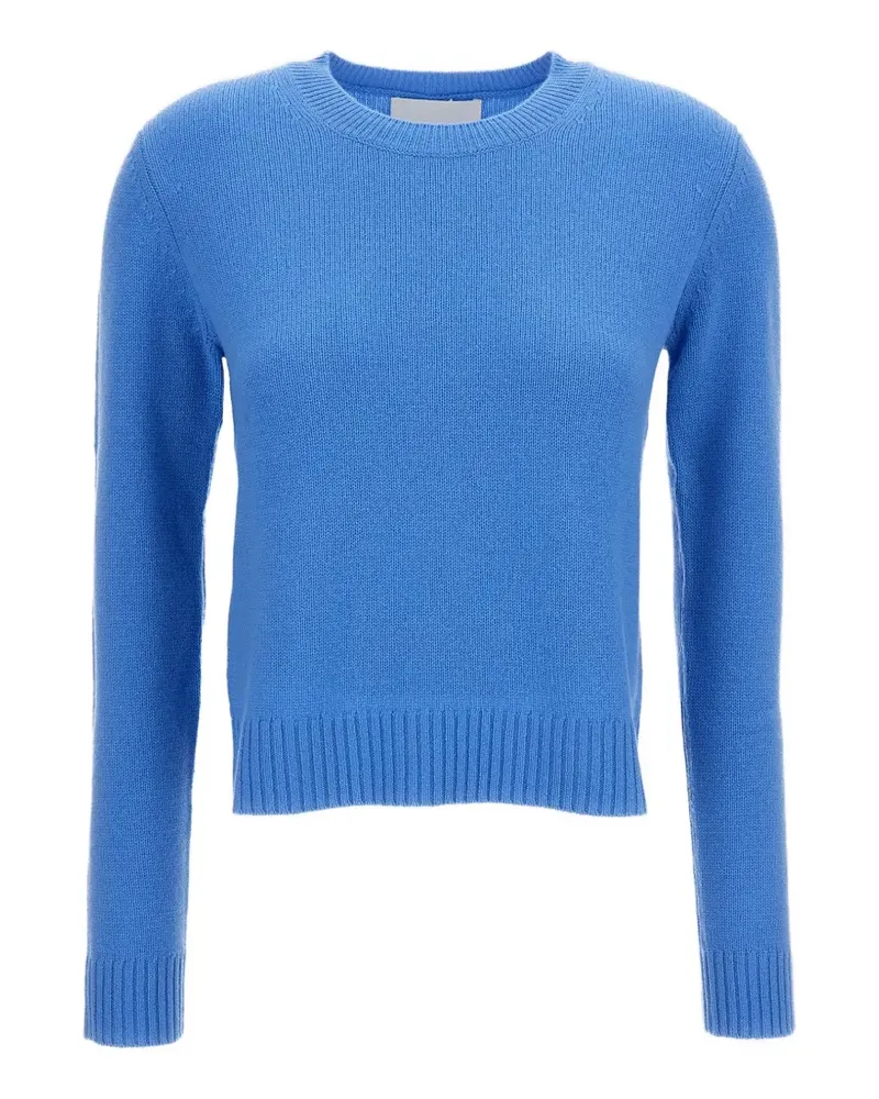 Lisa Yang plain-knit crew-neck sweater - Blau Blau